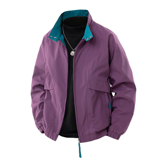 Men's Contrast Color Fashion Personal Leisure Coat