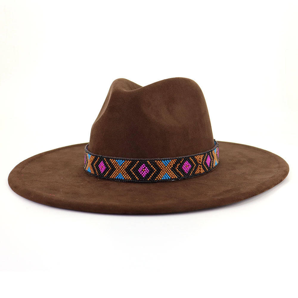 Women's Bohemian Broad-brimmed Hat Flat Edge