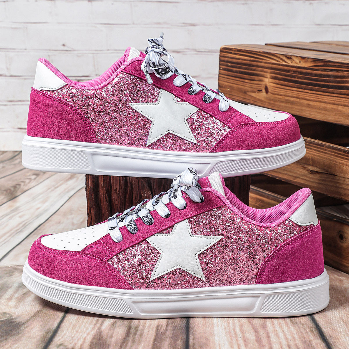 Women's Trendy Casual Sneaker Couple Leopard Print All-match Sequins