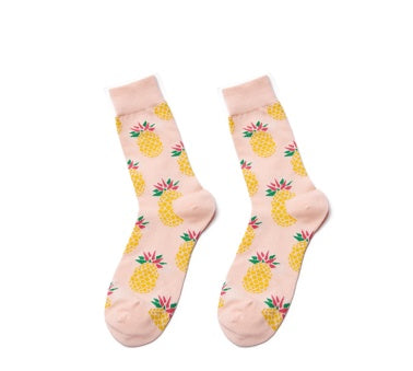 Men's and women's high-length flower long socks