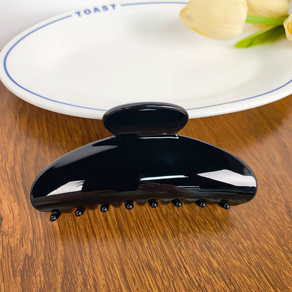 High-grade Semicircle Plastic Hairpin Elegant And Fashionable