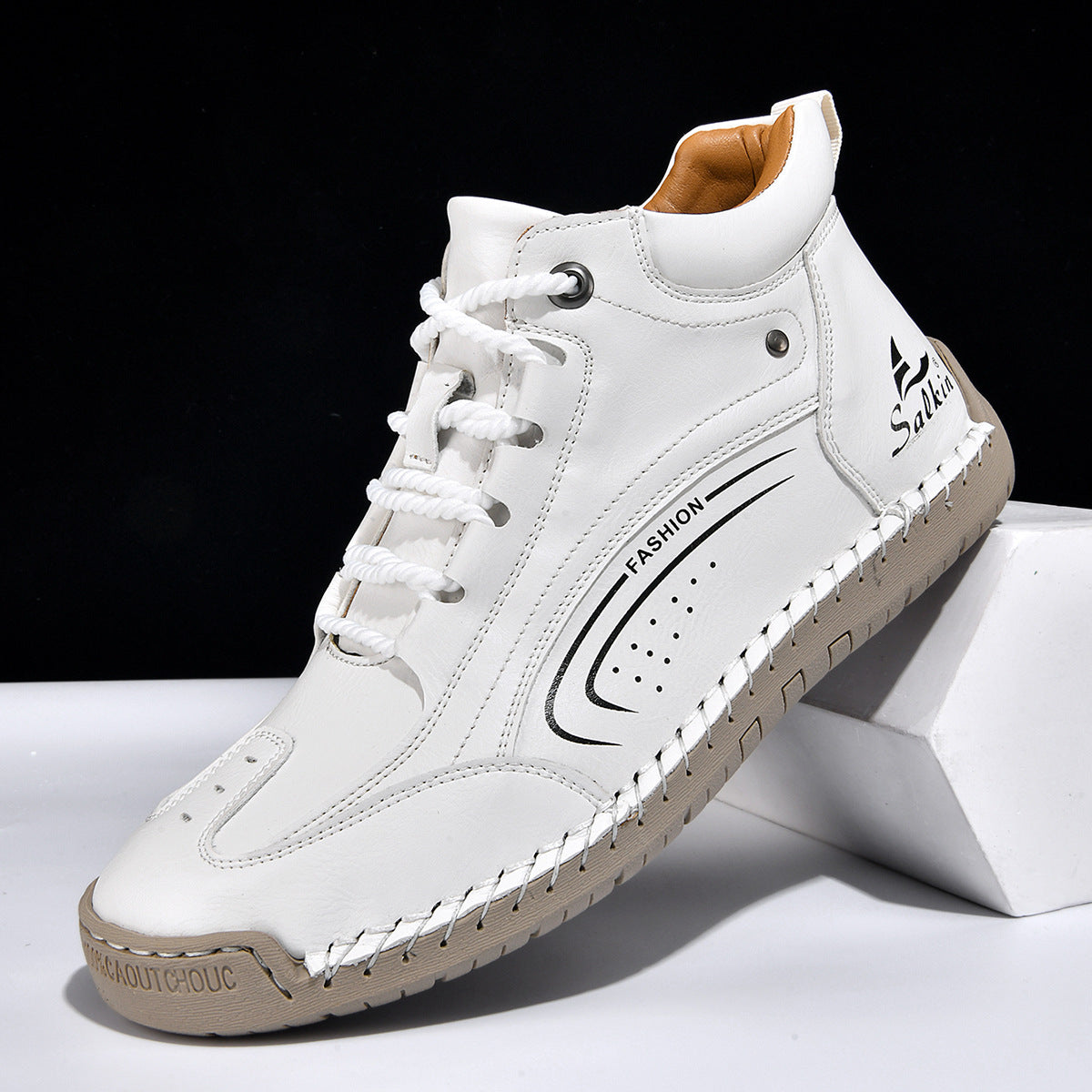 Plus-size Mens Fashion With Hand-stitched Soles