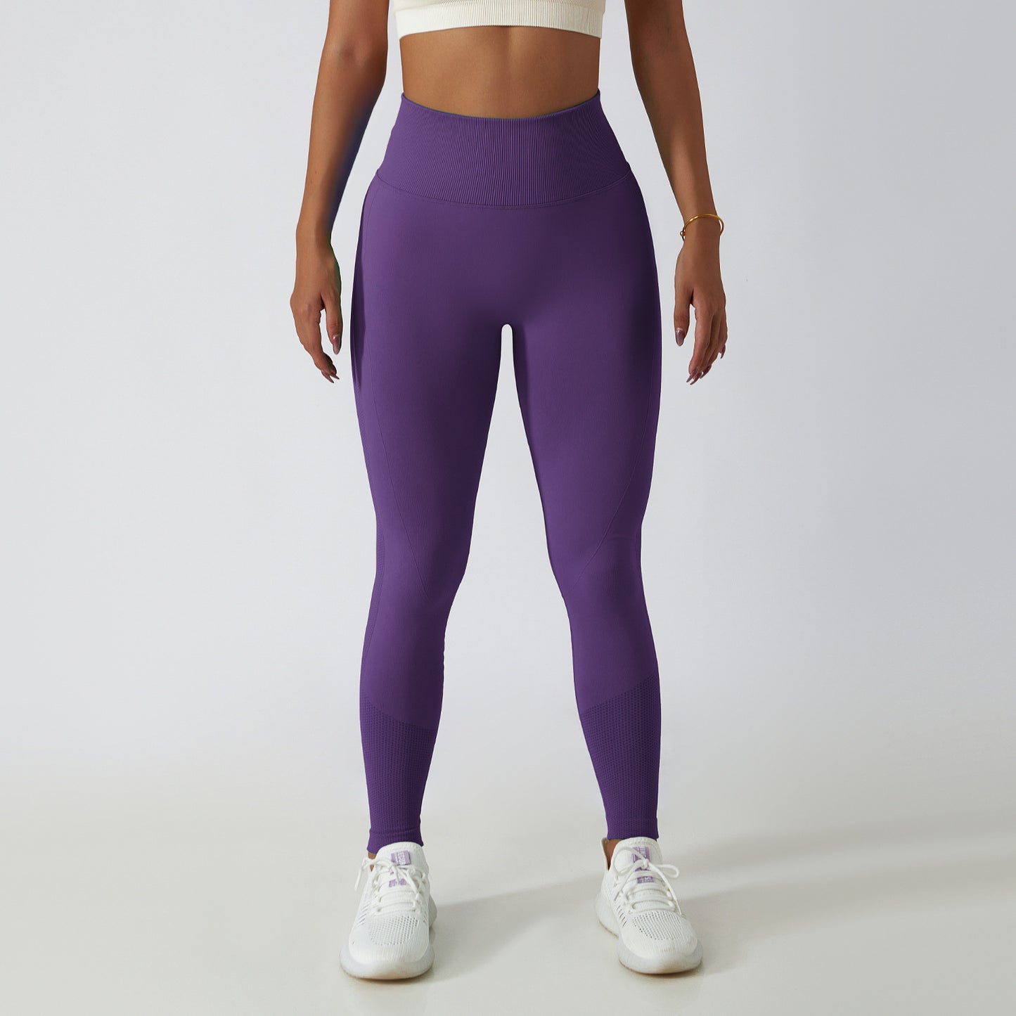 Outdoor Running Hip Raise Yoga Pants Women's Seamless Knitted Tight High Waist Breathable Sports Yoga Pants Yoga Pants