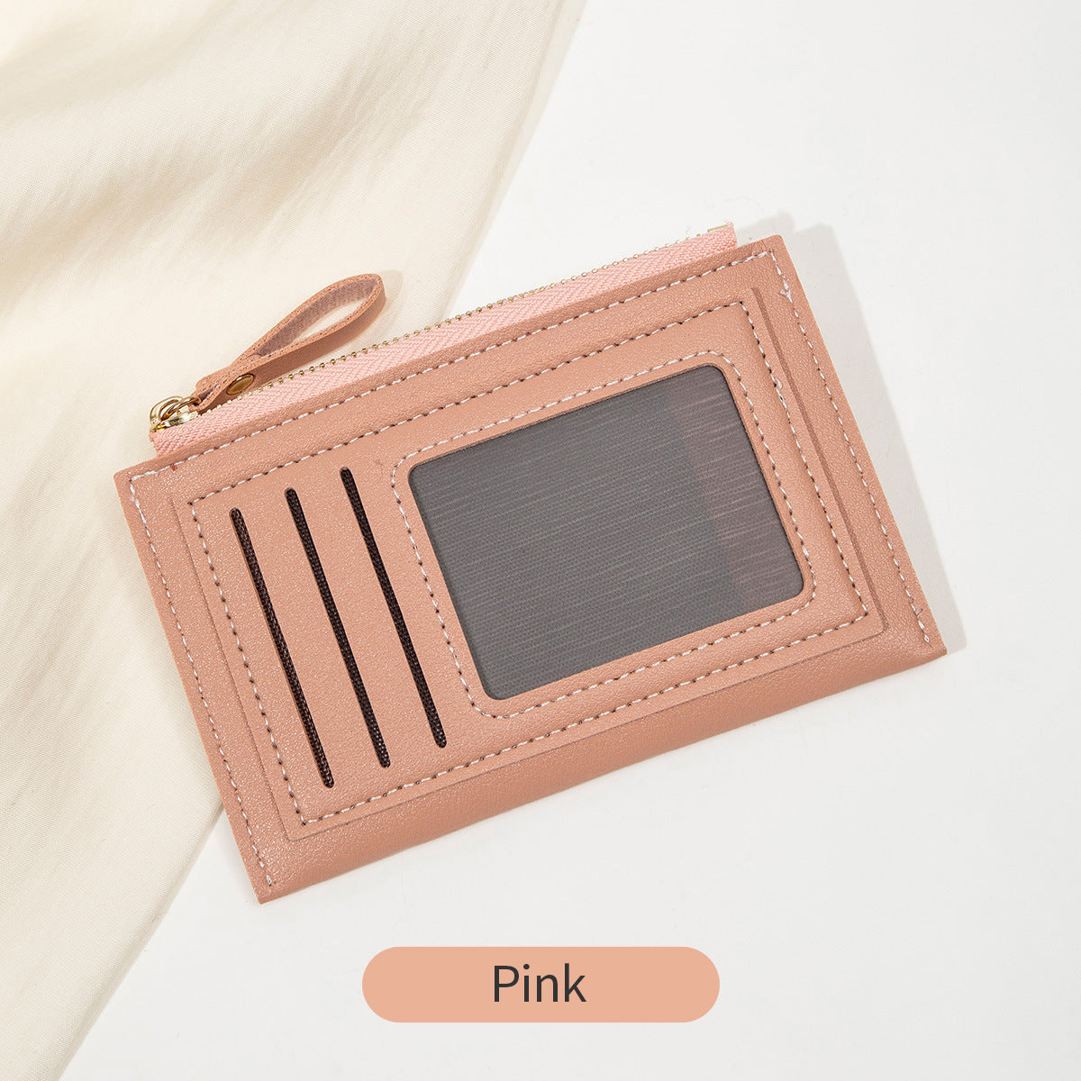 Lightweight Ultra-thin Korean Fashion Zipper Women's Short Wallet