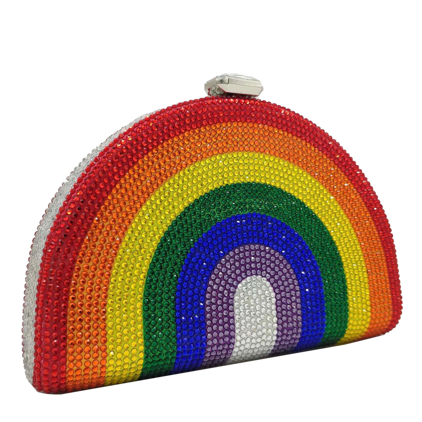 Clutch med regnbue-hot diamond taske