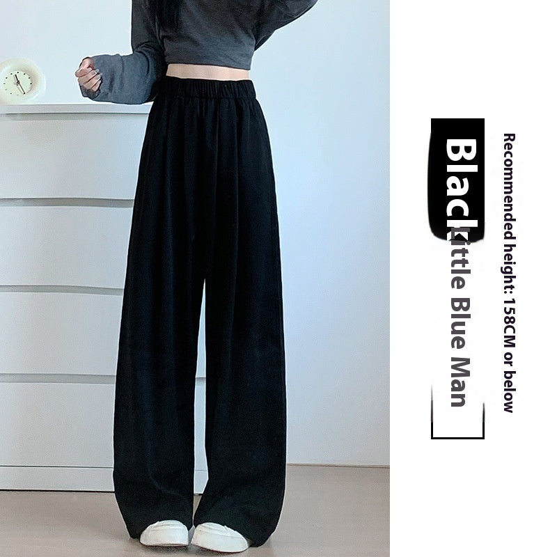 High Waist Drooping Casual Straight-leg Idle Style Mopping Yamamoto Pants