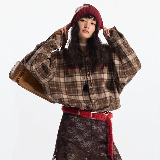Autumn Women's Front Short Back Length Versatile Lattice Casual Coat