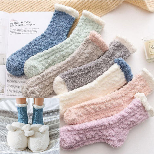 Koralfleece plus fleece gulvsokker