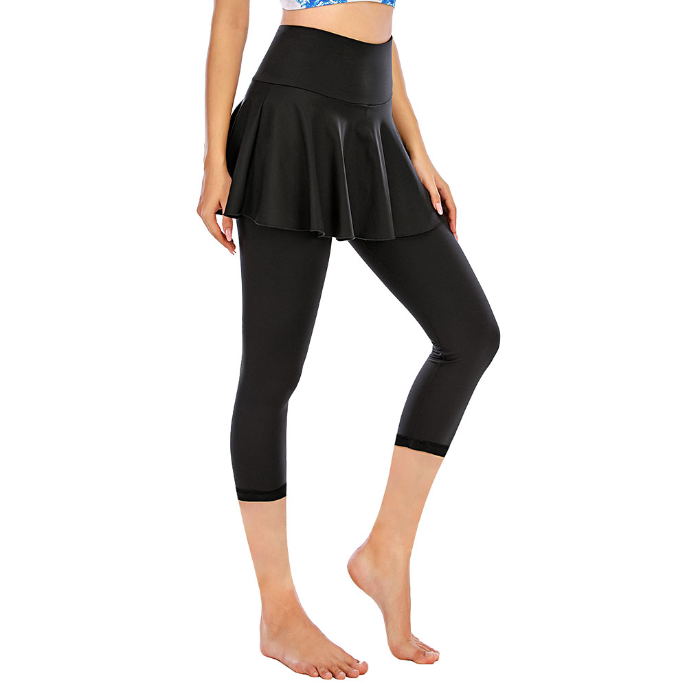 Golf Tennis Skating Gymnastics Quick Dry Fake Two Piece Fitness Pants