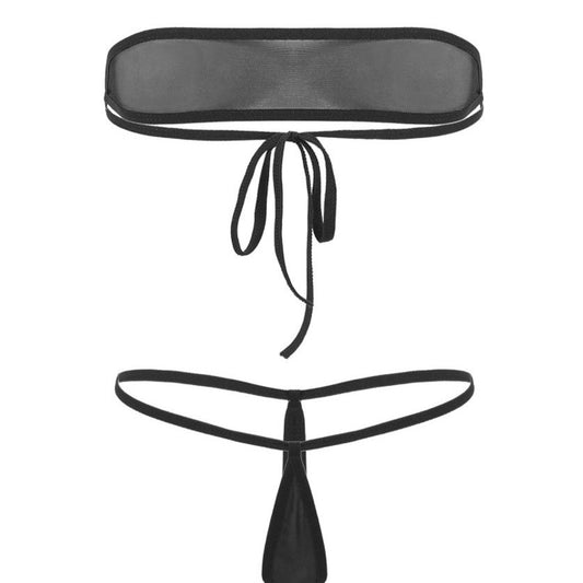 Womens Mini Swimsuit Thong Bikini Set