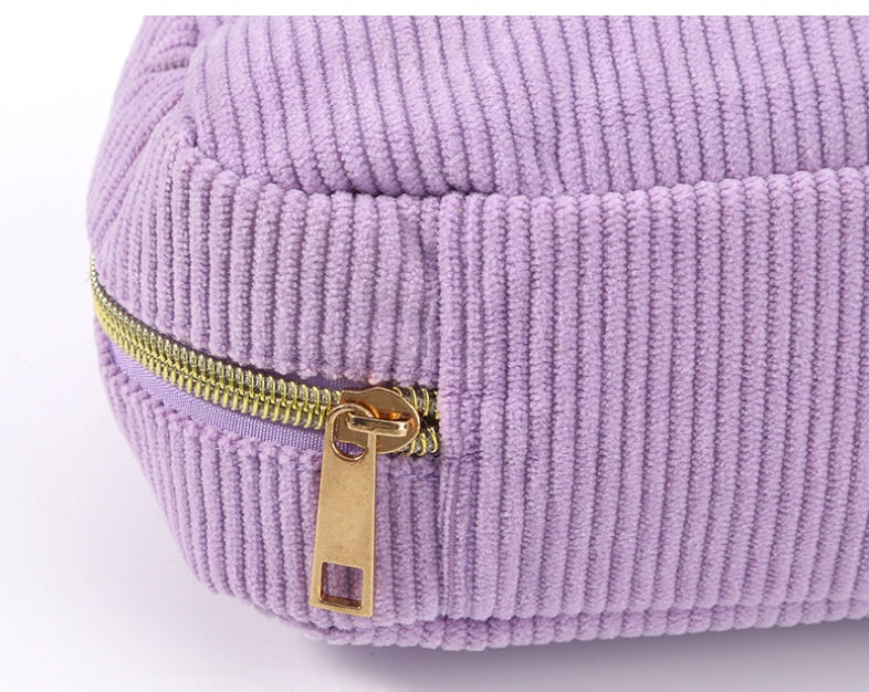 Fashion Corduroy Storage Cosmetic Bag