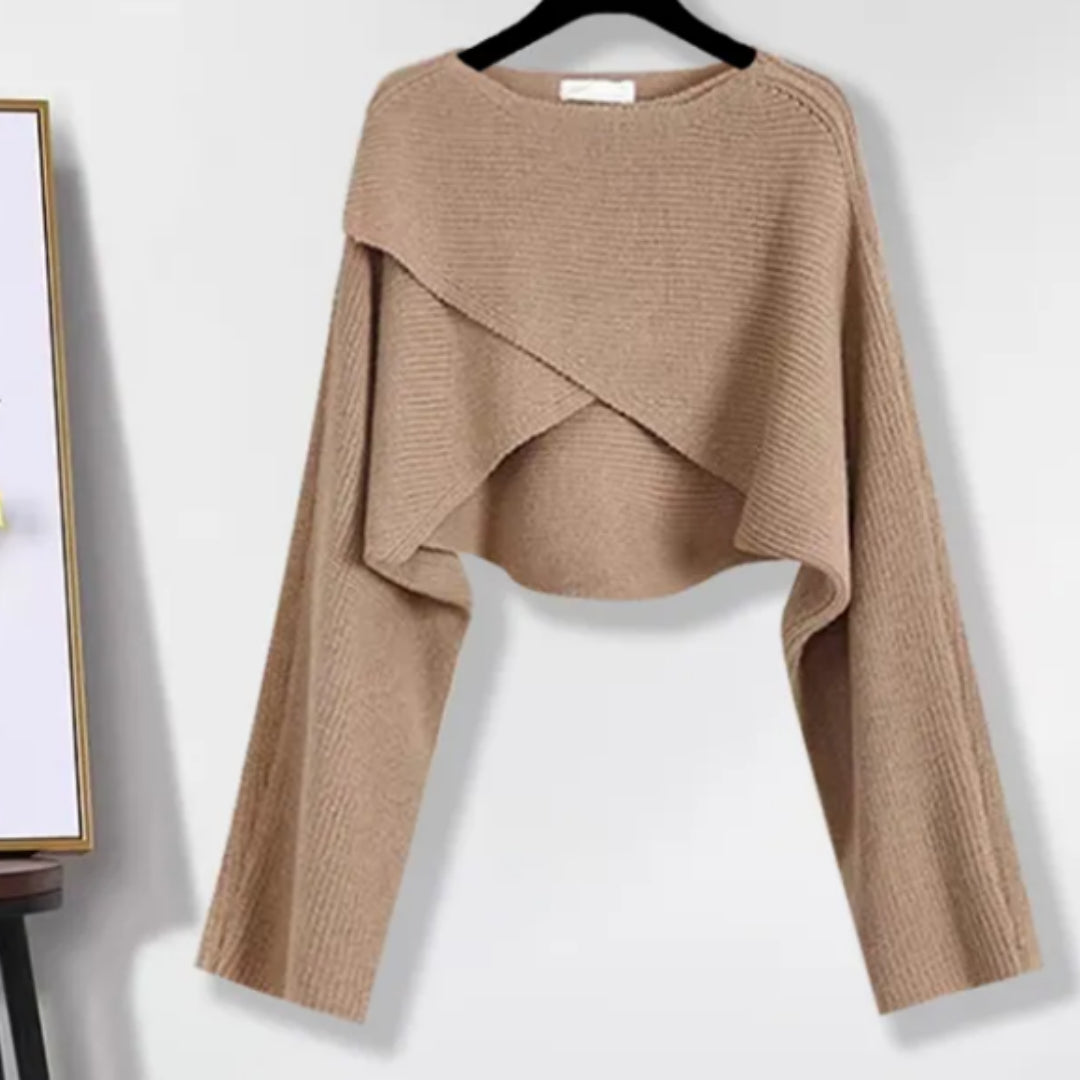 Salt-style Outfit French Pear-shaped High-end Knit Top For A Slimming Effect