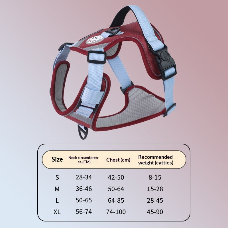 Large Dog Chest Harness Leash Portable