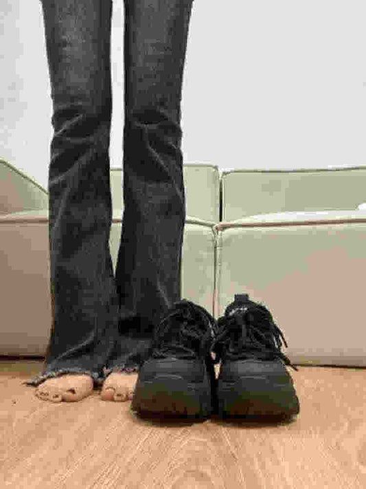 Raise The Bottom Dad Shoes Women's Breathable Net Cloth Casual Shoes  8cm