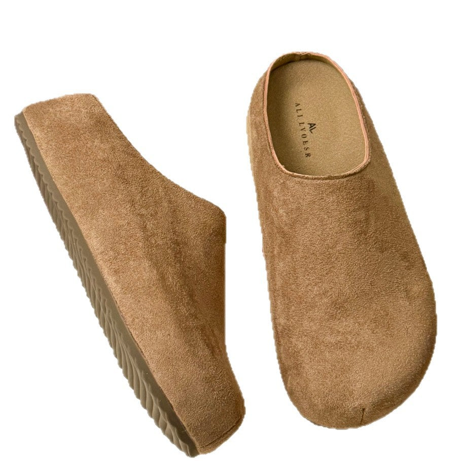 French-style Closed-toe Half-slippers For Women Suitable For Outdoor Wear