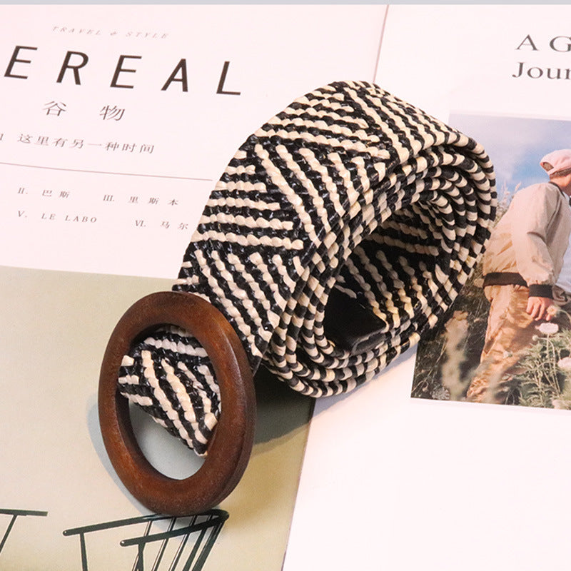 Round buckle belt