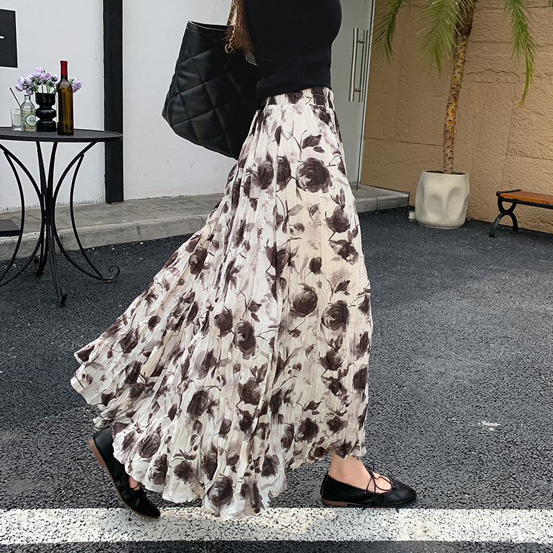Printed Skirt Slimming Women's Summer Dress