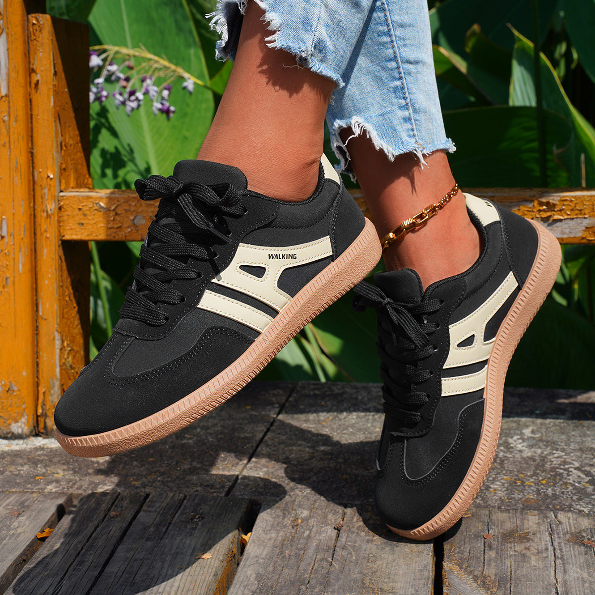 Flat Casual Outdoor Non-slip German Training Shoes Lace-up And No Shoe Box