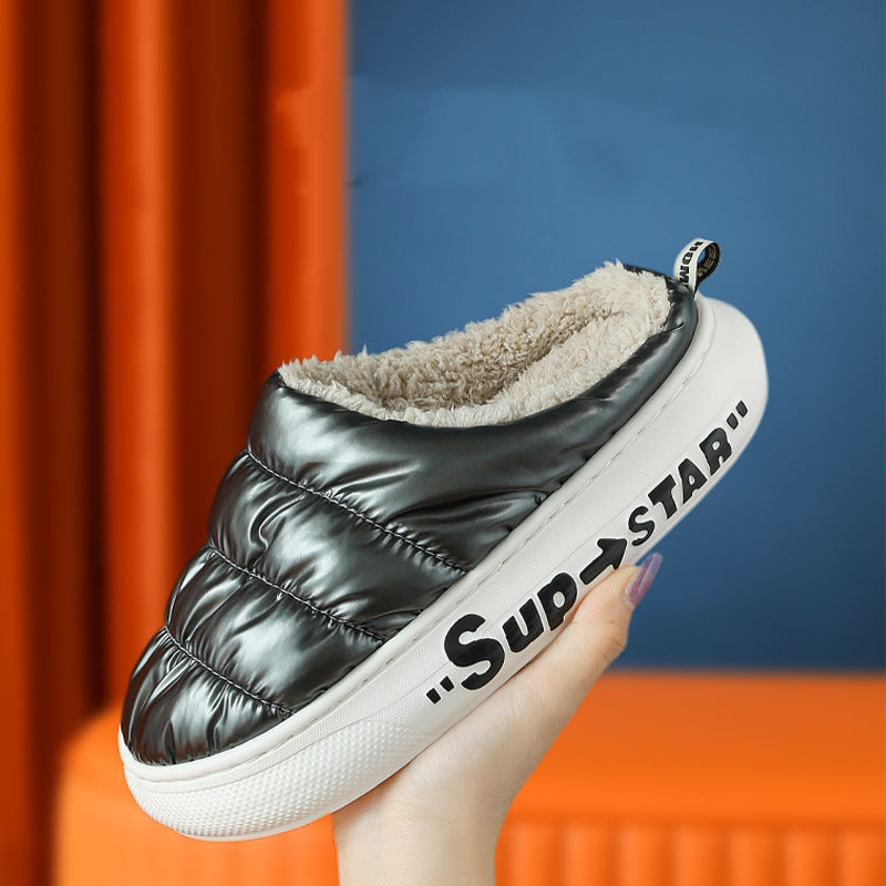 Down Cloth Home Cotton Slippers Indoor Men's And Women's Non-slip Flooring