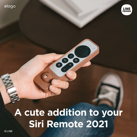 elago | LINE Friends slimmat fodral kompatibelt med 2022 Apple TV 4K HD Siri Remote 3:e generationen och kompatibel med 2021 Apple TV 4K HD Siri fjärrkontroll 2:a generationen – smal, lätt,