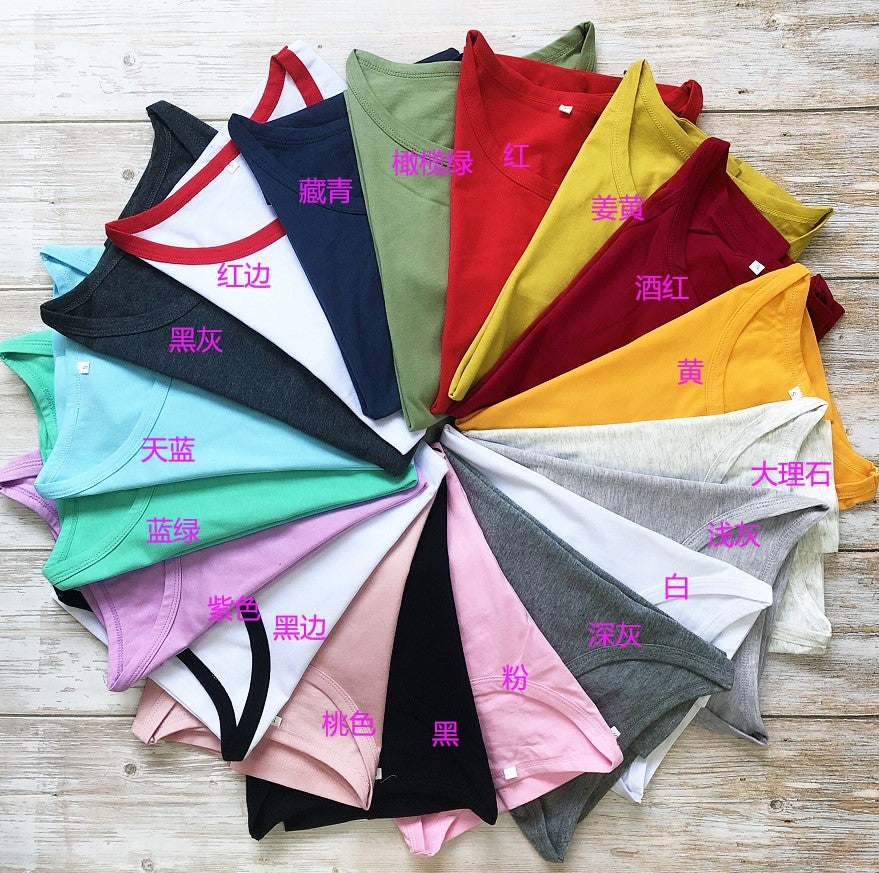 European And American Letters Street Style Short Sleeve