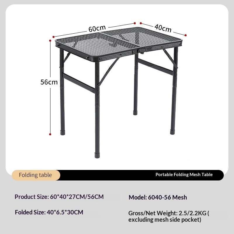 Portable Ultra-light Aluminum Alloy Foldable Picnic And Camping Table