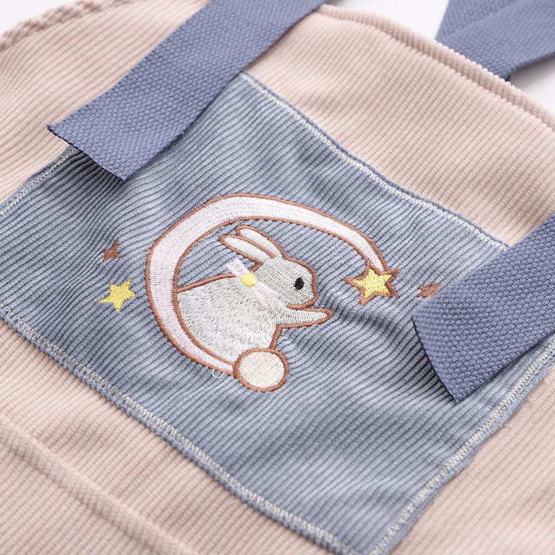 Corduroy Overalls Loose High Waist Straight Sweet