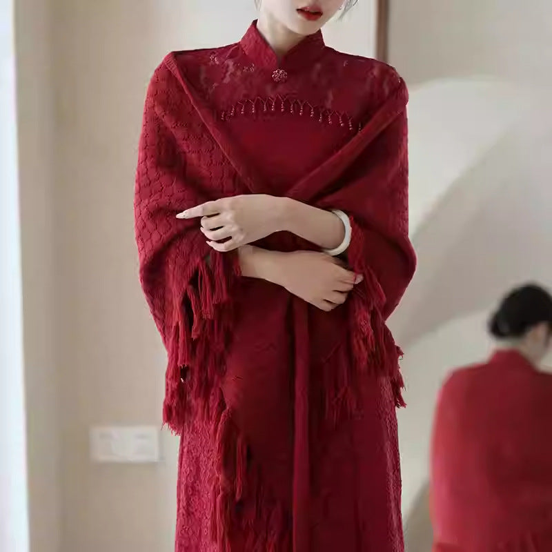 Retro New Tassel Versatile Simple Scarf