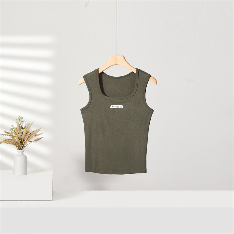 Spring And Summer Square Collar Camisole Women's Seamless Slim Fit Inner Wear