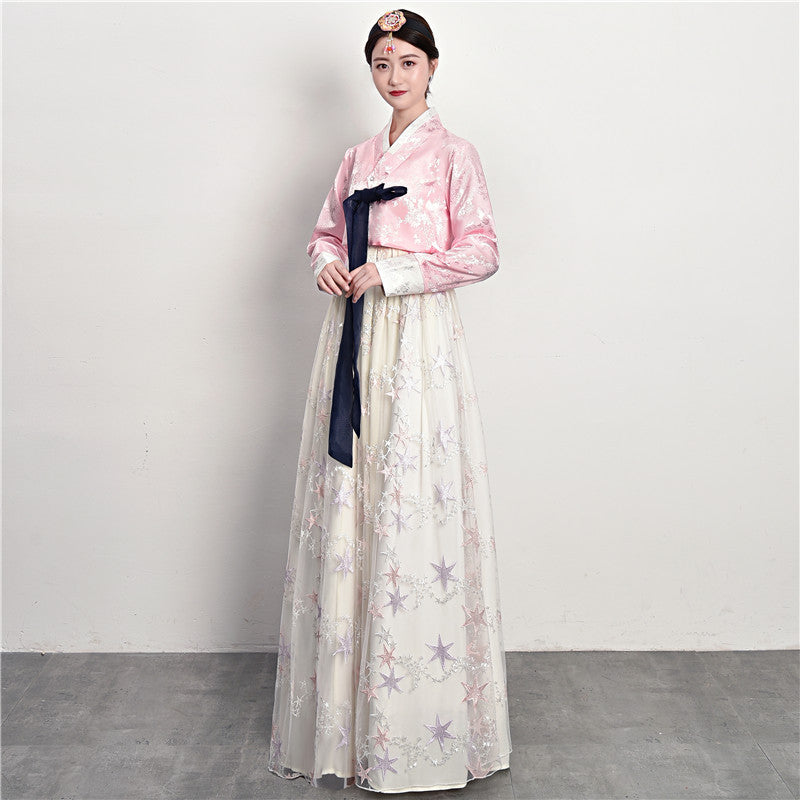 Traditional Court Korean Ethnic Dance Performance Dress