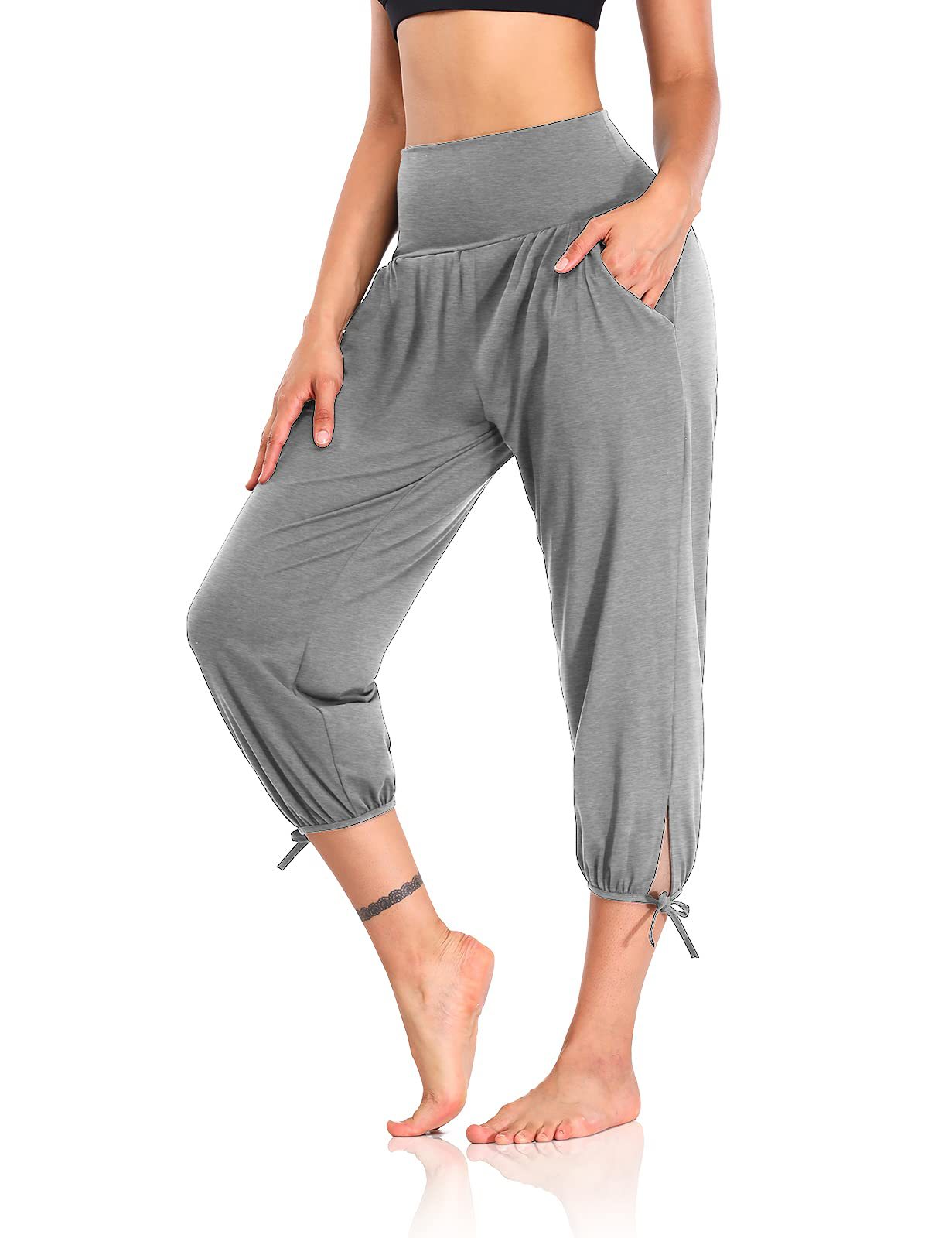 Loose Comfort And Casual Cropped Knitted Jogger Pants