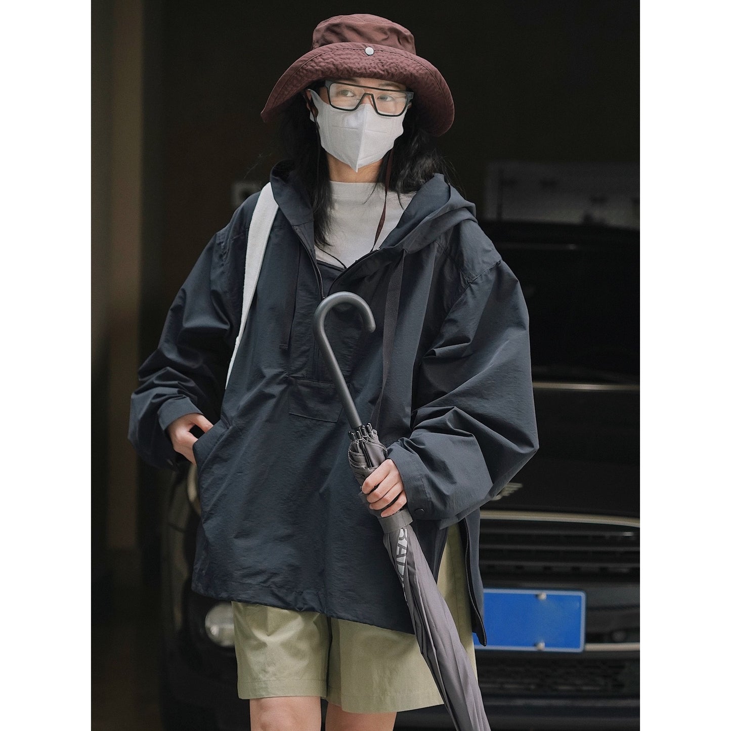 Ny koreansk stil afslappet urban outdoor hættejakke med slank profil, vindtæt frakke og sweatshirt