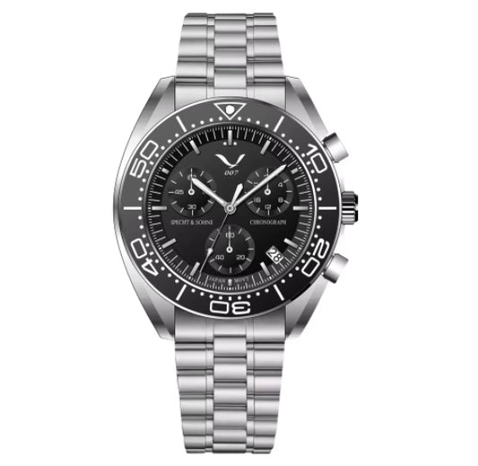 Business Multi-function Chronograph Watch Luminous Water-resistant With A Sapphire Crystal Glass Dial