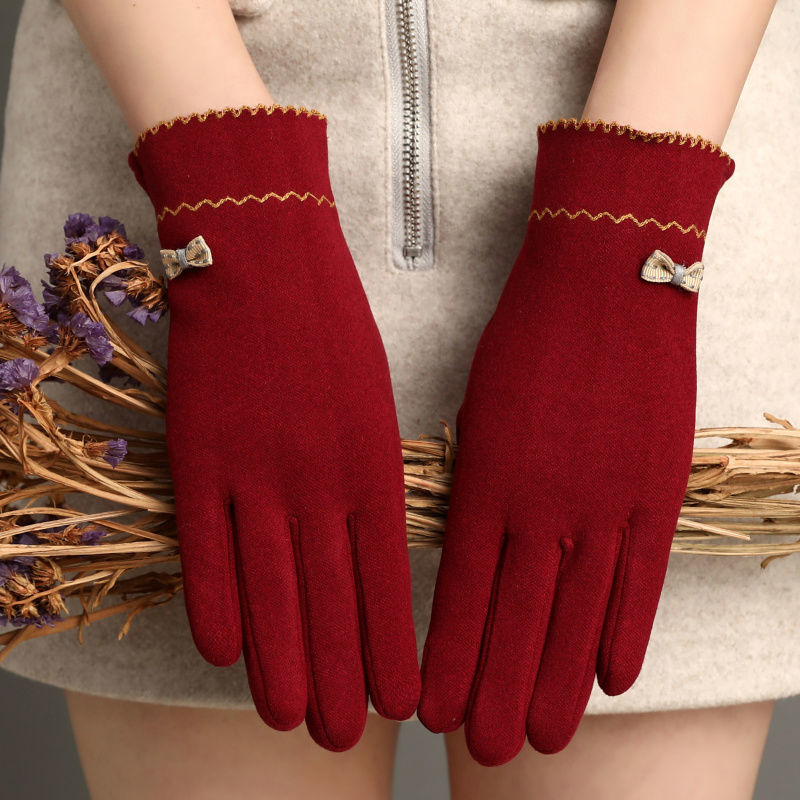 Women's Outdoor Cycling Touch Screen Gloves Without Inverted Fleece