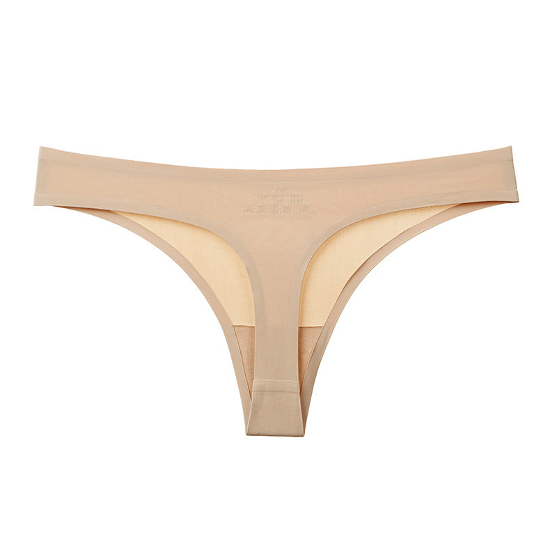 Ice Silk Seamless Thong Women's Pure Desire Style European And American