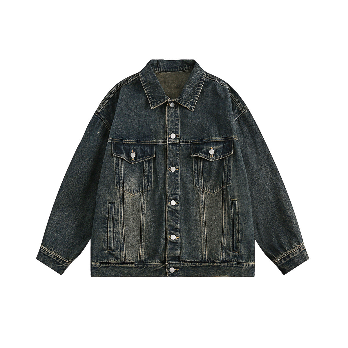 Oversize Washed-out Vintage High Street Couple Jacket