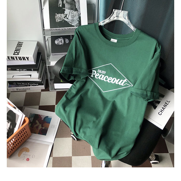 Women's Pure Cotton Dark Green White