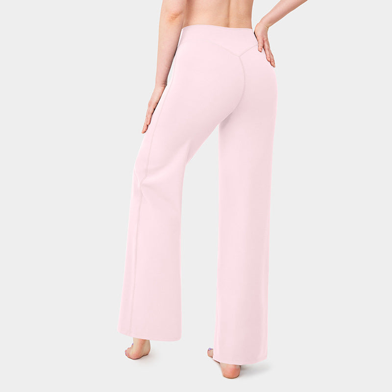 Fashionable Loose Straight-leg Yoga Pants For Women