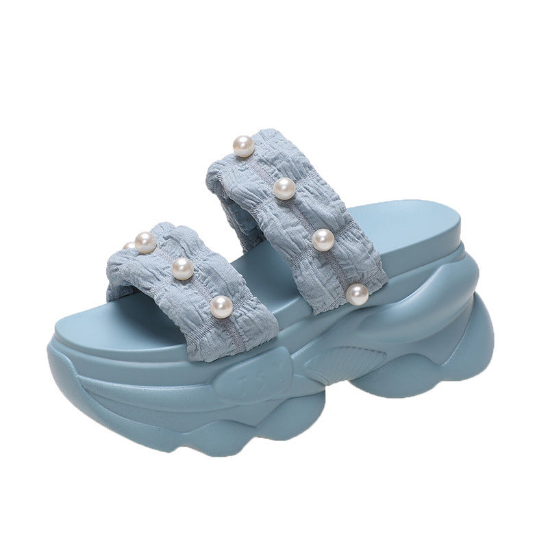 Women's Comfortable And Cool Thick-soled Muffin Slippers