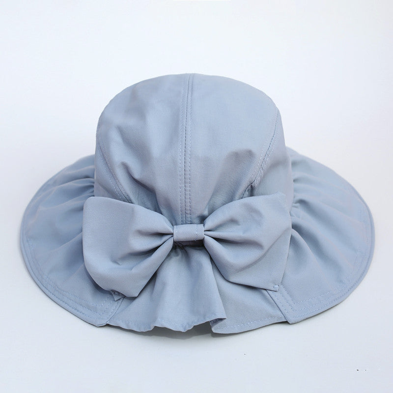 Casual Japanese Large Brim Cotton Linen Sun Hat Foldable