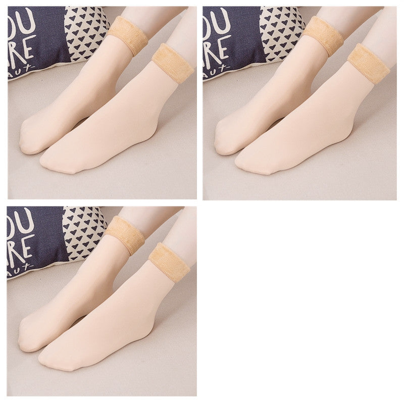 Plus Fleece Socks To Keep Warm Snow Women In Autumn And Winter