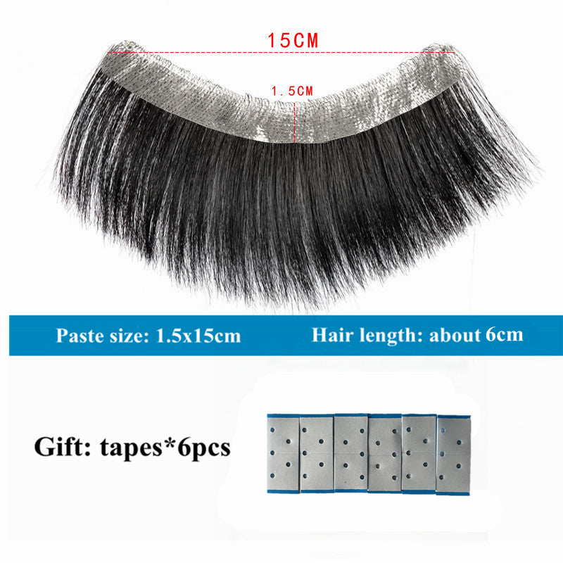 Men's Toupee Human Short Hair Piece Patch For V Style