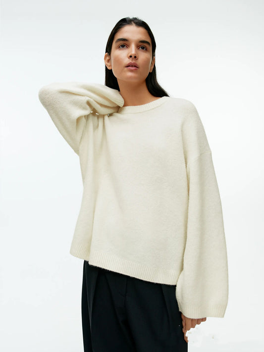 Pullover Women's Loose Thick Cashmere Round Neck Sweater