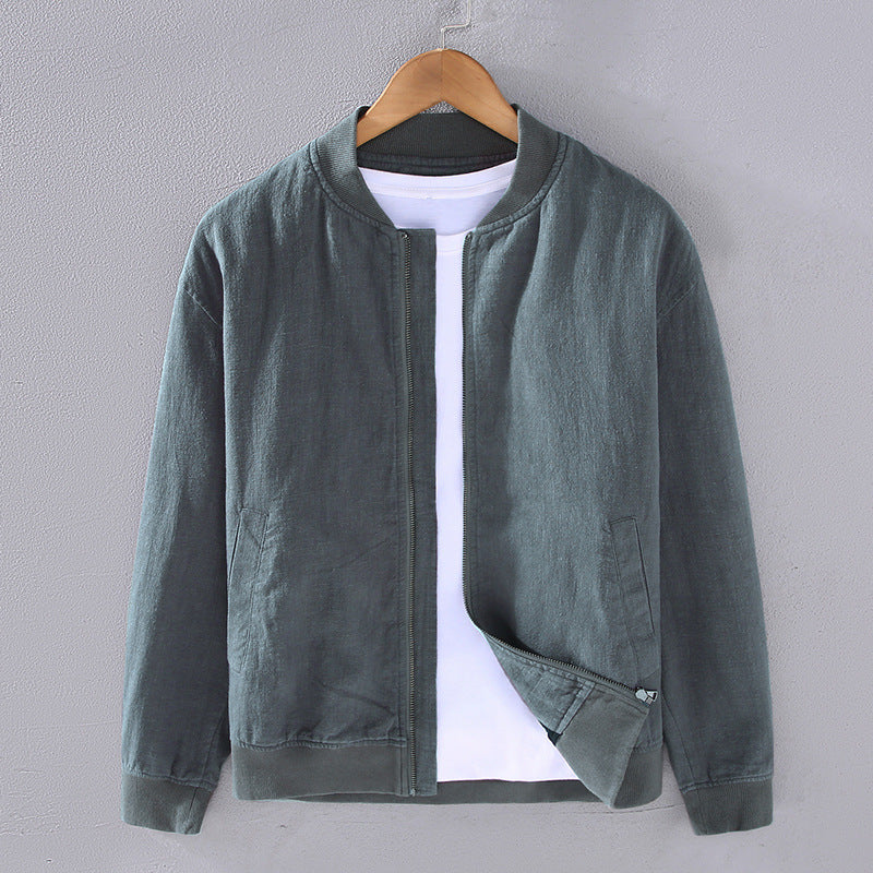 Men's Fashion Retro Ramie Casual Loose Jacket