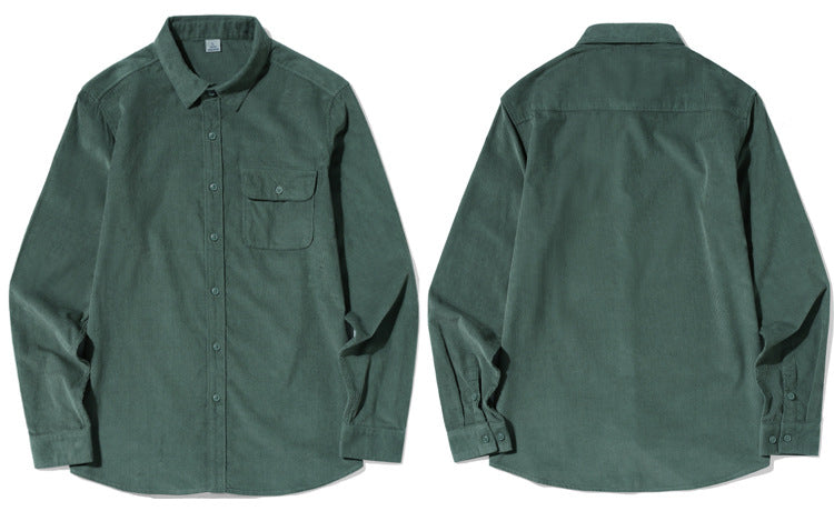 Men's Corduroy Long Sleeve Casual Shirt