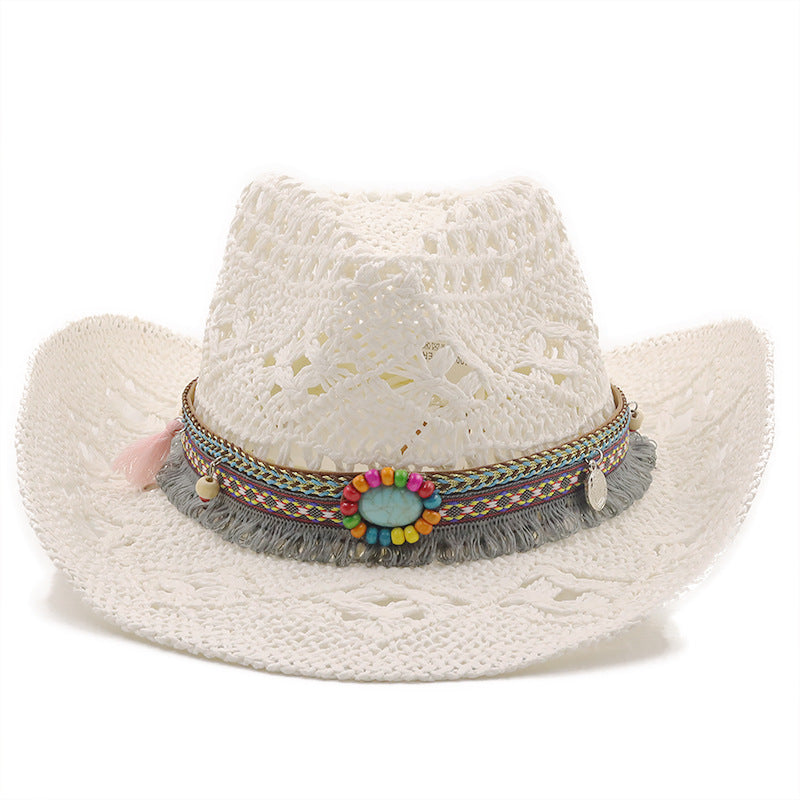 Natural Salt Grass Hand-knitted Western Cowboy Hat