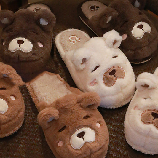 Warm Thick Sole Indoor Household Couple Cotton Slippers