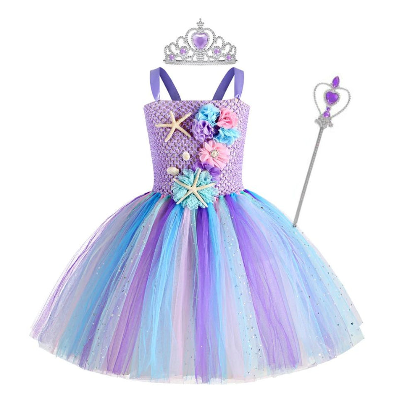 Girls Mermaid Tutu Dress Under The Sea Theme Birthday Party