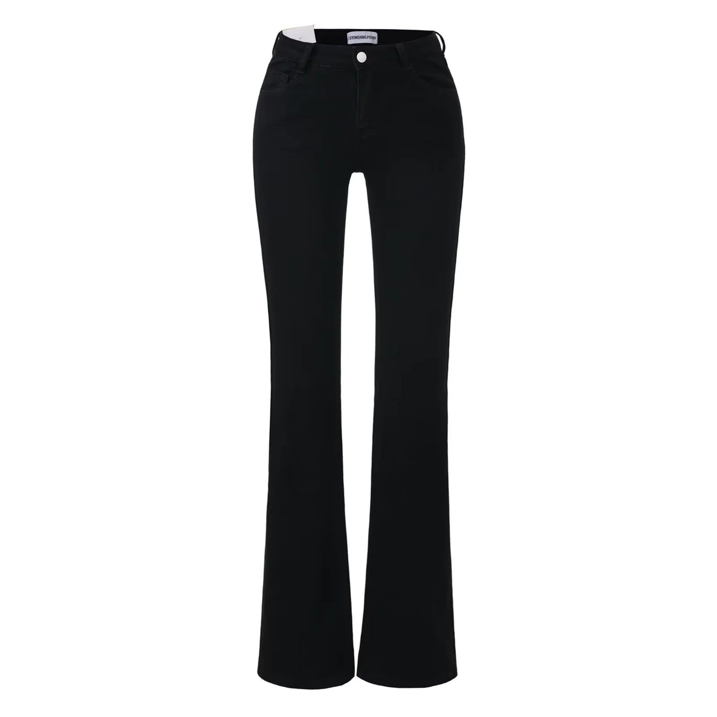 Slim-fit Washed Denim Jeans With Built-in Hip-padding To Elongate The Legs