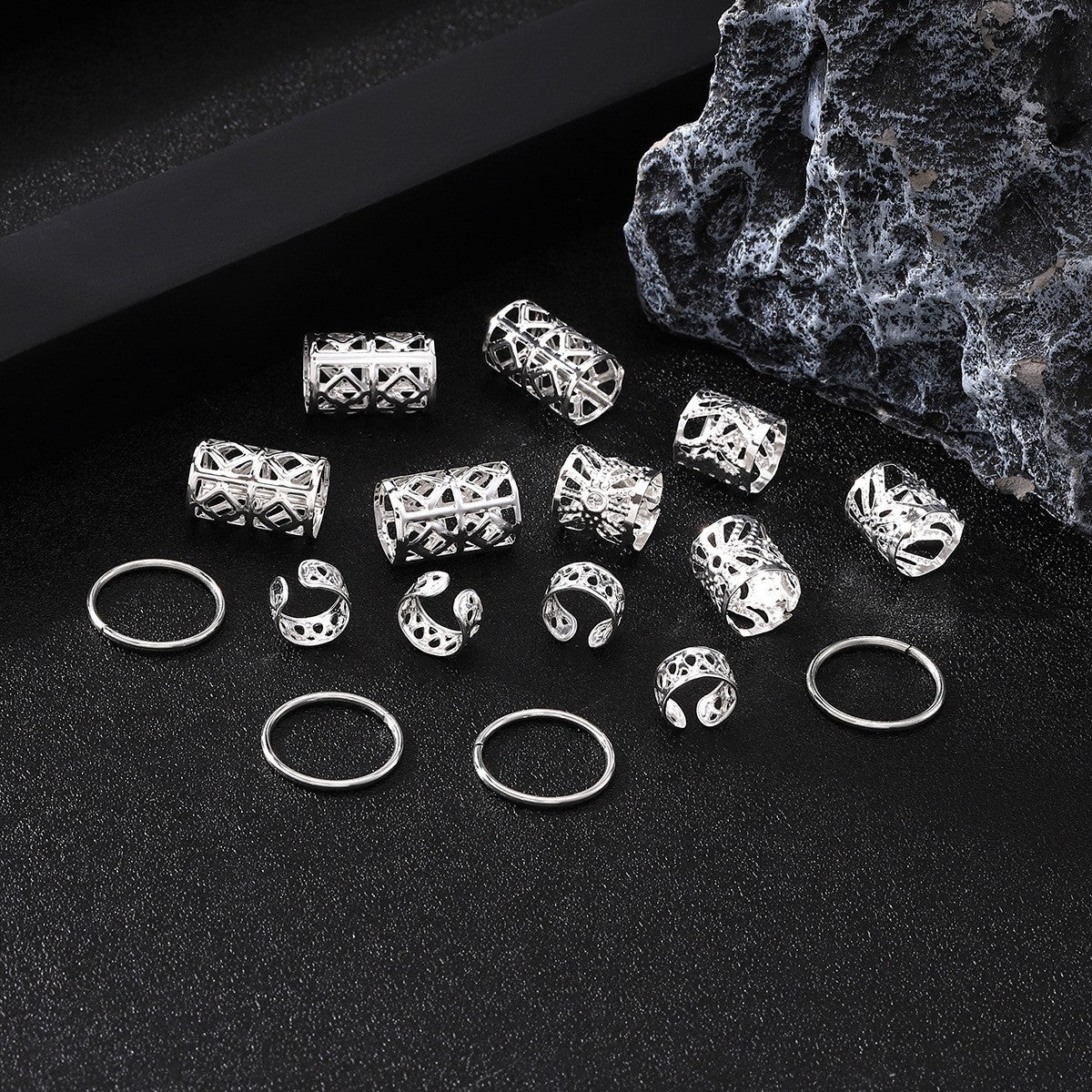 Women's Fashion Metal Circle Trendy Ponytail Hair Clip